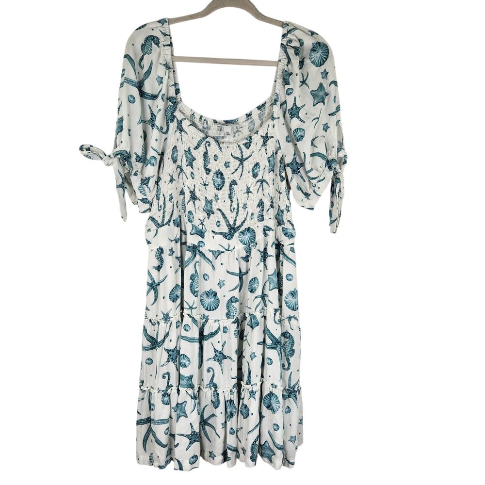 Agua Bendita X Target Coastal Sea Horse Sea Shell Beach Dress Women's XXL